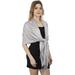Gilbin Luxurious Women's Silky Scarf Large Soft Cozy Pashmina Shawls Solid Colors Soft Pashmina Shawl Wrap Stole(Silver)