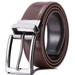 Marino Reversible Leather Belt For Men - Classic Dress Belt 1.25" Wide - With Removable Rotating Buckle