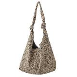 Women's Leopard Print Large Capacity Shoulder Bag Hobo Crossbody Handbag Casual Tote Bag
