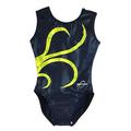 O3GL039 Obersee Girl's Girls Gymnastics Leotard - Navy Strands