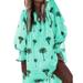 SySea Women's V-neck Plus Size Print Lantern Long Sleeve Dress