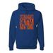 Straight Outta New York NYM Fan Fantasy Baseball Fans Mens Sports Hooded Sweatshirt Graphic Hoodie, Royal, 2XL