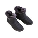 UKAP Ladies Winter Snow Boots Ankle Frozen Snow Booties Fur Lined Winter Warm Booties Flat Slip On Shoes US Size 4.5-11