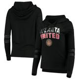 Atlanta United FC 5th & Ocean by New Era Women's Rayon Slub Mesh Raglan Pullover Hoodie - Black