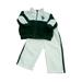 Polo USPA Infant Boys White & Green Fleece Jacket & Track Pants Set