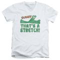 Gumby Thatâ€™S A Stretch S/S Adult V-Neck T-Shirt 30/1 T-Shirt White