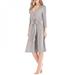 Winter Clearance EleaEleanor Ladies Nightgown Sexy v-Neck Three Quarter Sleeve Solid Color And Knee Length Thin Comfortable Nightgown