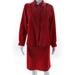 Pre-ownedCIVIDINI Womens Wool Long Sleeve Blouse Shift Dress Set Red Size 12