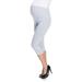 ZIYIXIN Female Cropped Trousers, Solid Color High Waist Casual Pants for Pregnant Women