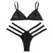 MIARHB Women's Sexy Underwear Perspective Temptation Hollow Strap Sexy Underwear