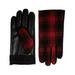 Isotoner Mens Sleek Heat Wool Blend Faux Leather Driving Gloves