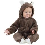 Autumn Winter Baby Clothes Baby Coral fleece Hoodies Clothes Baby Girls Boys Clothesr Newborn Toddle Baby Clothing,Cartoon Bear Warm Fleece Bodysuit,Muti-Color Optional,S-XL