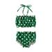 Toddler Kids Baby Girls Bikini Set Polka Dot Swimsuit Two Piece Set Haler Swimwear Bathing Suit