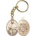 Gold-Plated Oxide Pope Francis Keychain 1 3/4 x 1 1/4 inches