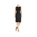 Adrianna Papell Womens Pintuck Lace Inset Sheath Dress