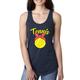 Wild Bobby, Tennis Mom Cute Bow Ribbon Tennis Ball, Mother's Day, Women Racerback Tank Top, Navy, Small