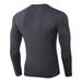 Autumn And Winter Men's Plus Velvet V-neck Fitness Long-sleeved PRO Tight Training Suit High-elastic Running Sports Shirt Men's T-shirt