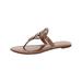 Tory Burch Womens Miller Patent Leather T-Strap Thong Sandals