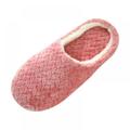 Prettyui-Adult Jacquard Suede Soft Bottom Cotton Slipper Indoor Anti-slip Casual Shoes