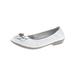 Walking Cradles Womens Feature Leather Slip On Ballet Flats