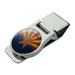 Rustic Arizona State Flag Distressed USA Satin Chrome Plated Metal Money Clip