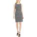 Calvin Klein Womens Petite Houndstooth Sheath Dress, Size 12P, Black/White