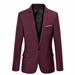 Men's Suit Jacket One Button Slim Fit Sport Coat Business Daily Blazer S-4XL