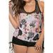 Women Round Neck Printed Style Fashionable Swimwear