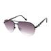 Jessica Simpson Women's Semi-Rimless Metal Aviator Sunglasses with Loop Designed Temple & 100% UV Protection, 55 mm