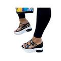 Lacyhop Women Fashion Sandals Wedge Heel Slippers Mules Platform Breathable Casual Shoes