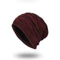 Sunisery Mens Women Thick Warm Knitted Hat Casual Solid Slouchy Beanie Hat Ski Caps