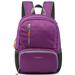 Ultra Lightweight Packable Backpack, Nylon Portable Travel Zipper Backpack with Earphone Slot Foldable Waterproof Hiking Daypack Handy Sport GYM Bags Compact Outdoor Camping Rucksack (Purple)