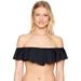 Trina Turk Womens Off Shoulder Ruffle Bandeau Bikini Swimsuit Top