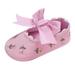 Baby Girls Princess Bowknot Embroidery Soft Sole Cloth Crib Shoes Sneaker