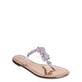 Rhinestone Slip On Thong Sandal - Womens Crystal Open Toe Lucite Slides