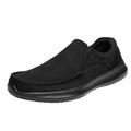 Bruno Marc Men's Comfort Lightweight Canvas Shoes Sidewalk Casual Shoes Slip On Loafer Shoes DOCKEY ALL/BLACK Size 8.5