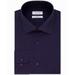 Calvin Klein Men'sSteel Classic-Fit Non-Iron Performance Herringbone Spread Collar Dress Shirt Purple Size 17-32-33