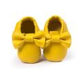 14 Candy Colors Baby Kids Casual PU Moccasins First walker Anti-Slip Walkers Girl Bowknots Shoes 0-18M Lovely Prewalker Yellow S