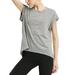 UKAP Open Back Sports Shirts for Women Moisture Wicking Short Sleeve Sexy Loose Yoga Blouse Activewear Gym Shirts