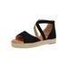 Fangasis Ladies Cross Espadrilles Wedged Platforms Wedges Strappy Sandals Size