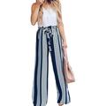 Nituyy Women's Striped Wide Leg Trousers High Waist Long Pants