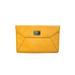 Pre-ownedMichael Kors Womens Leather Envelope Clutch Handbag Mustard Yellow Medium