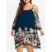 UKAP Women Boho Sundress Plus Size Casual Summer Dress Off Shoulder Wrap Dress Spaghetti Straps Chiffon Dress
