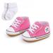 2021 Baby Cute Fashion Canvas Shoes With Soft Sole Non-slip Toddler Shoes + Socks