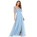 Ever-Pretty Womens Off Shoulder Wedding Party Dresses for Women 0968 Blue US4