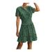 Listenwind Women Summer Short Sleeve Dots Print A Line Mini Dress Sundress