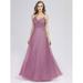 Ever-Pretty Womens Tulle Long Evening Prom Homecoming Party Dresses for Juniors 73692 Orchid US16