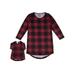 Leveret Kids & Toddler Matching Doll & Girl Nightgown Red & Black Plaid (Size 4 Years)