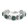 Shop LC BALI LEGACY 925 Sterling Silver Chrysoprase Garnet Bracelet Size 7.5" Ct 77.8