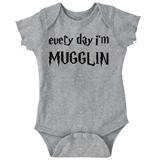 Brisco Brands Everyday Person Human Wizard Magic Nerd Unisex Baby Bodysuits